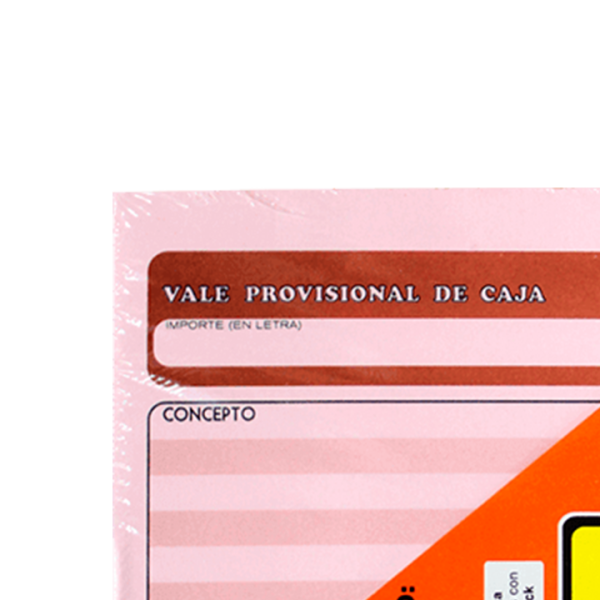 VALE PROVISIONAL DE CAJA 2051 PRINTA. 14 CTA. 50H.3144